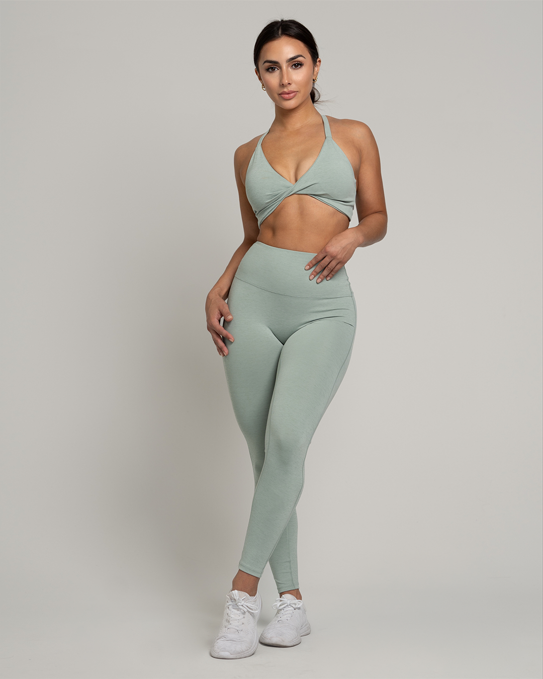 2 Piece Brazilian Scrunch Butt Leggings and Jacket Set with Thumb Hole