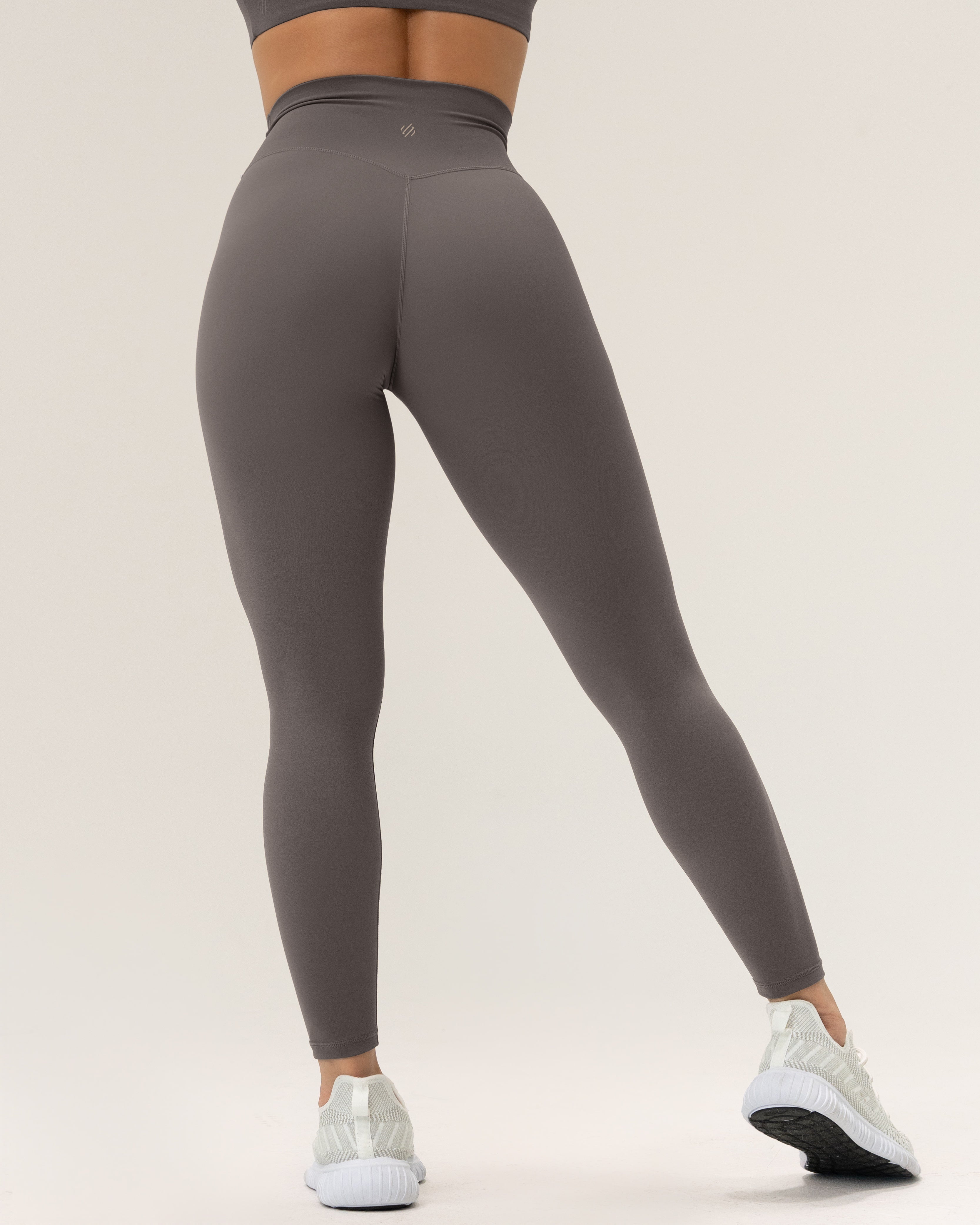 Lucia High Waisted Workout Leggings - Light Grey